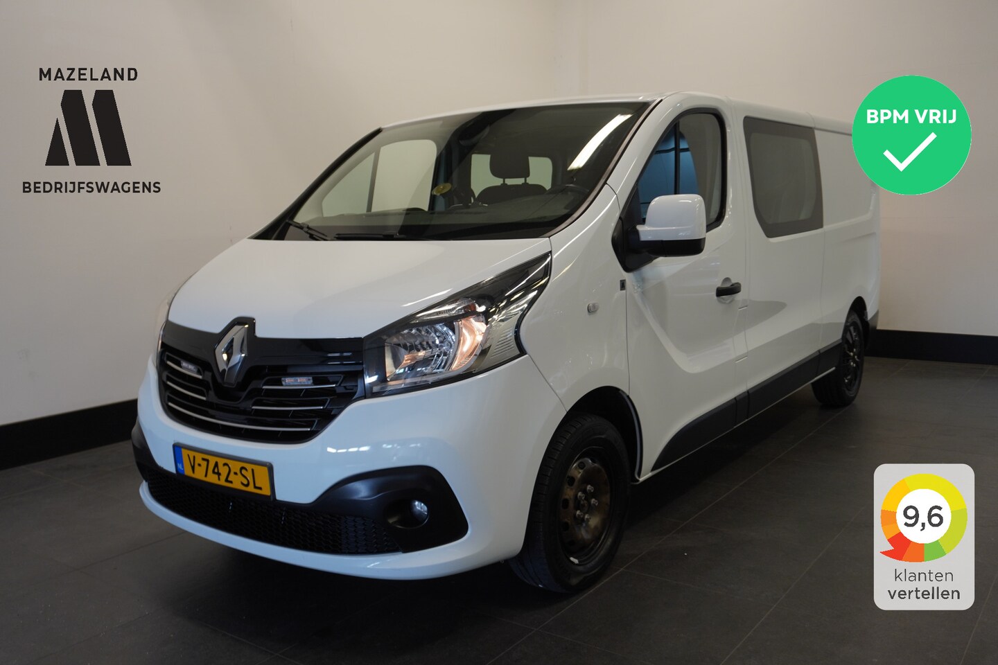 Renault Trafic - 1.6 dCi L2 122PK Dubbele Cabine EURO 6 - Airco - Navi - Cruise - €14.900,- Excl. - AutoWereld.nl