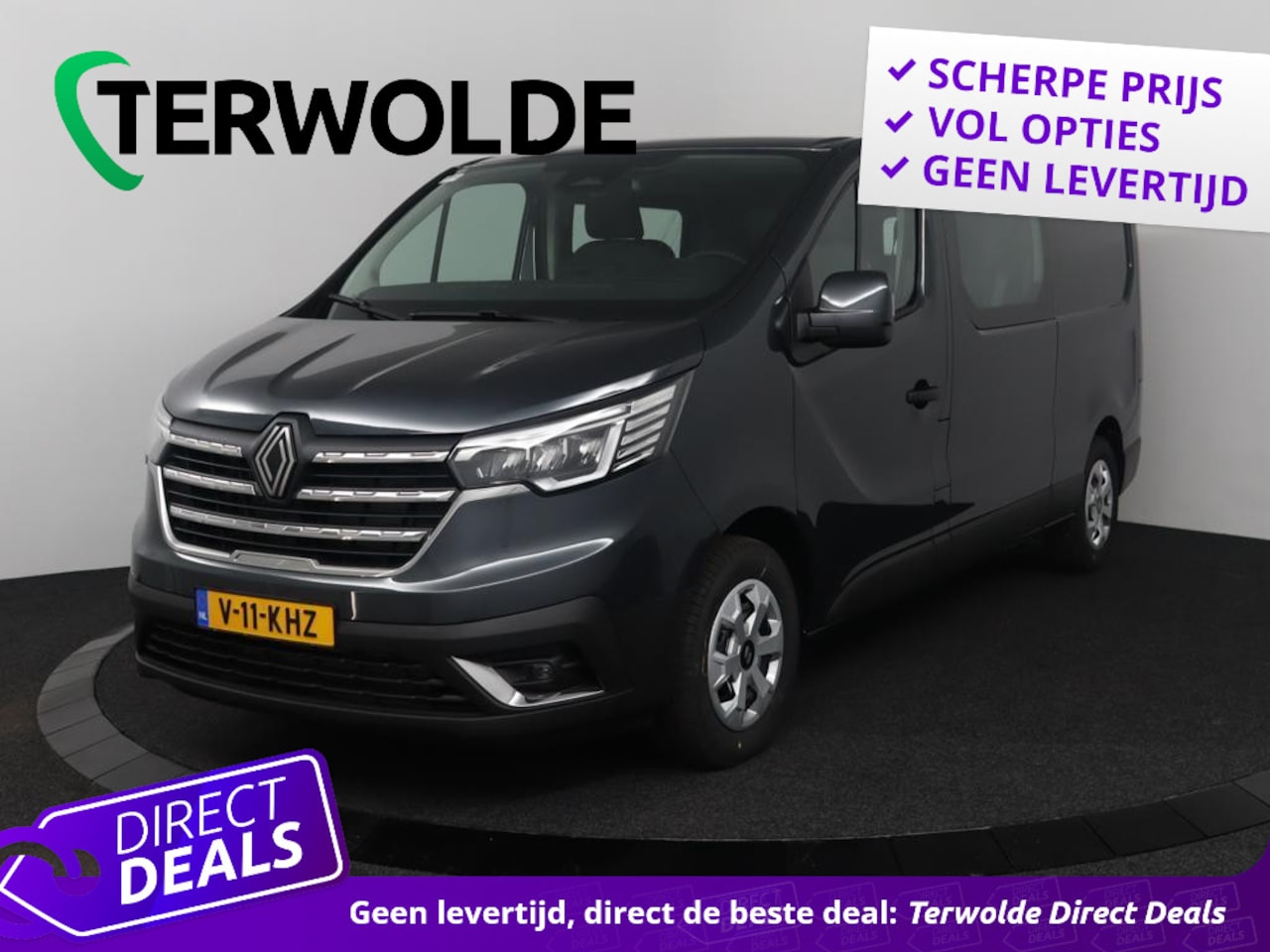 Renault Trafic - 2.0 Blue dC1 150 EDC T30 L2H1 Extra | Dubbele Cabine | Navigatie | Parkeercamera | - AutoWereld.nl
