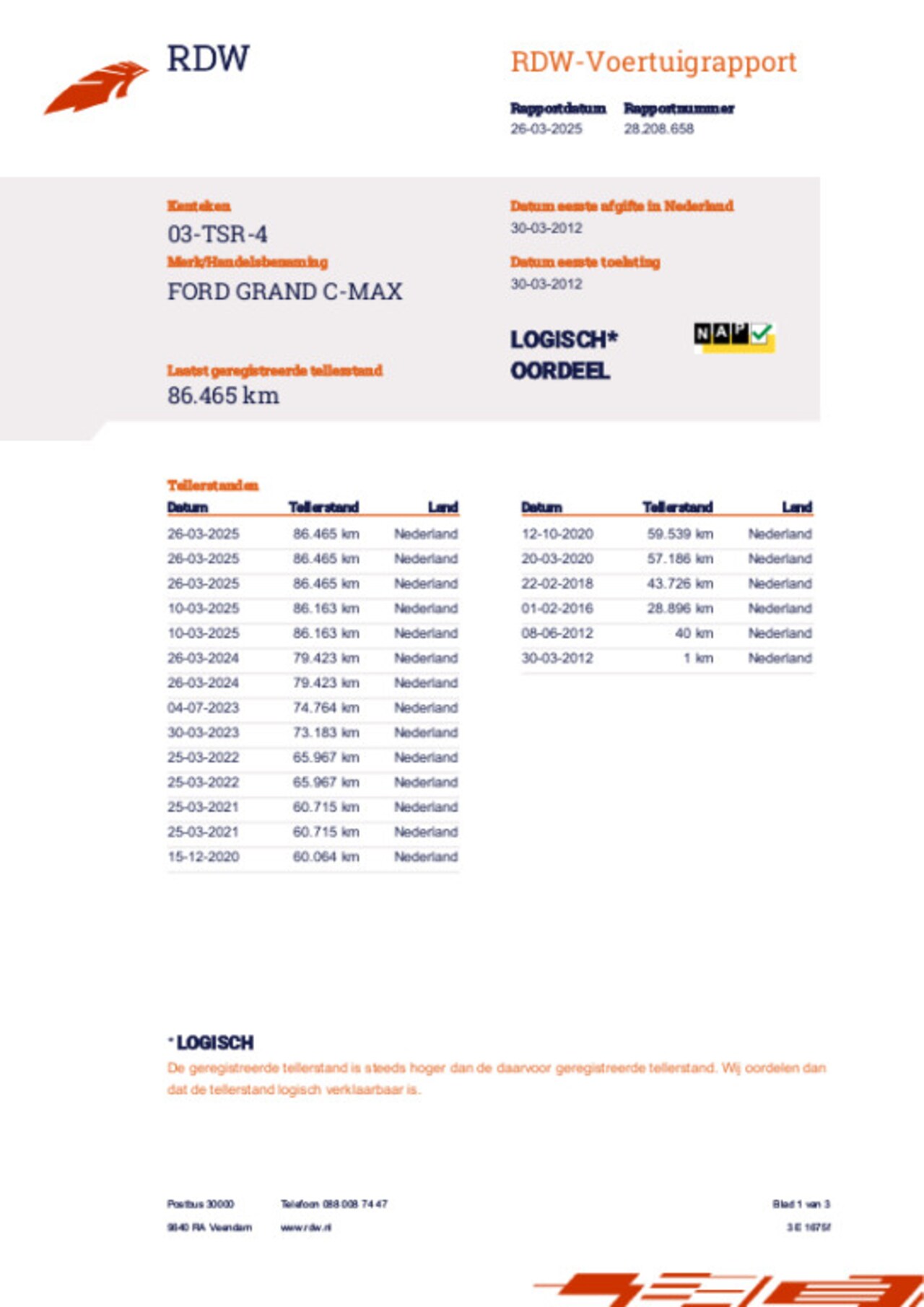Ford Grand C-Max - 1.6 Trend 7p. 1.6 Trend 7p., 1e eigenaar, parkeerhulp, dealeronderhouden, 2 Schuifdeuren,