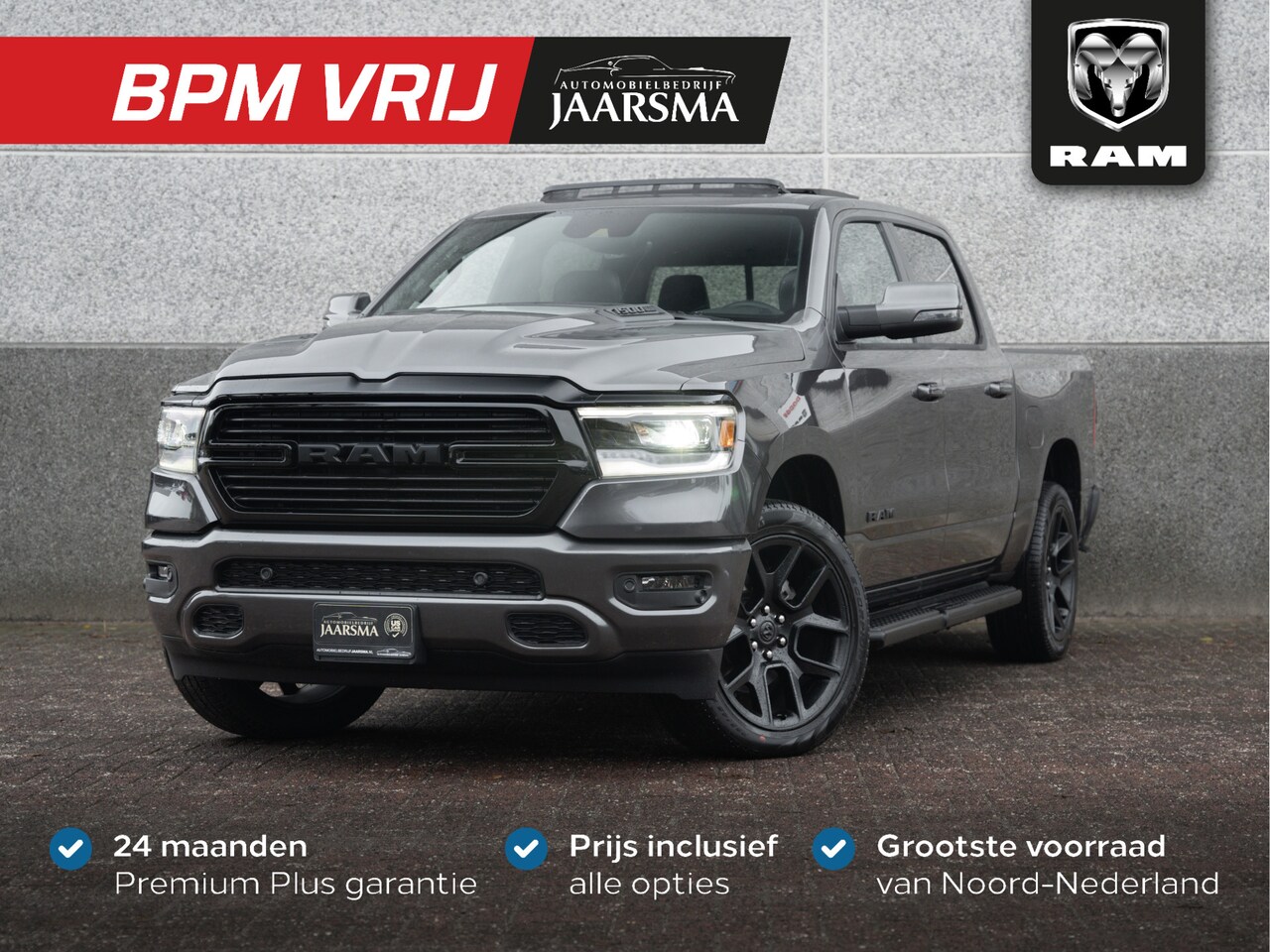 Dodge Ram 1500 - Sport G/T 5.7 V8 4x4 Crew Cab |Sportuitlaat |PRINS LPG |Cover laadbak | - AutoWereld.nl