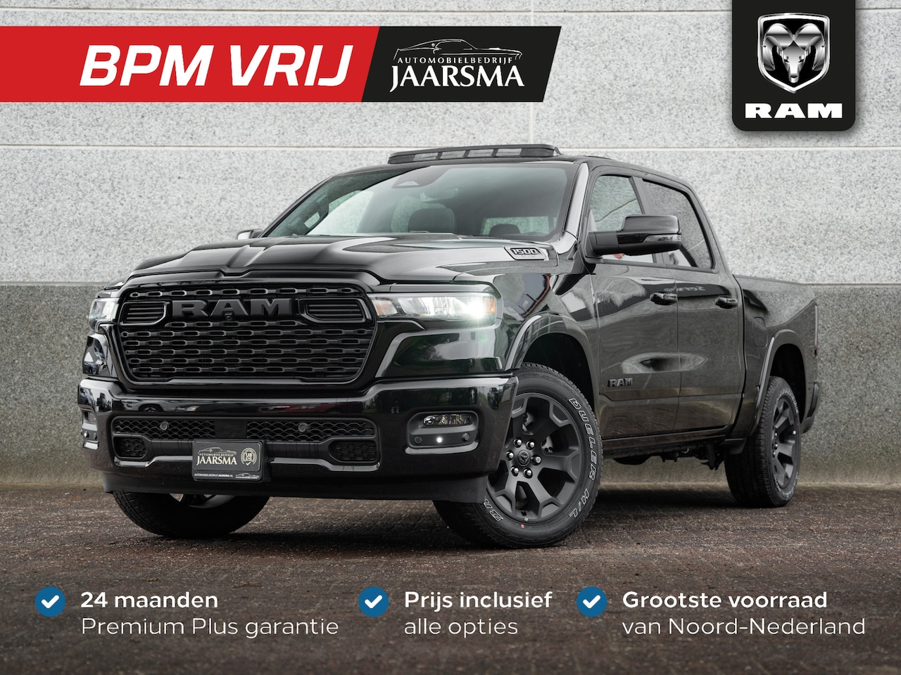 Dodge Ram 1500 - 3.0L SST 420pk Big Horn Night CrewCab 4x4 | Panoramadak |Adaptive Cruise |12" Scherm |Driv - AutoWereld.nl
