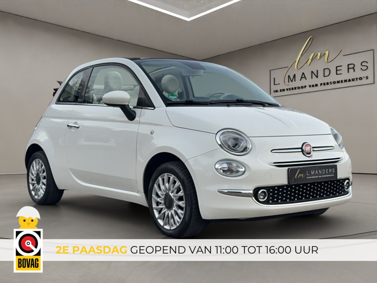 Fiat 500 C - 1.2 Lounge 2017 WIT | Cabrio | Nieuwe distributieriem - AutoWereld.nl