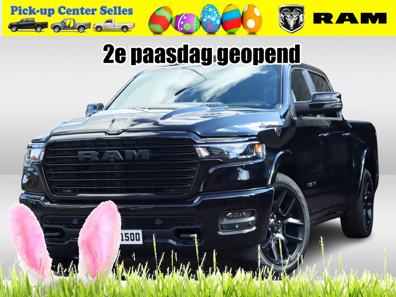 Dodge Ram 1500 - 2025 3.0L HURRICANE LARAMIE Night Premium | BPM VRIJ | NIEUW | Panoramadak | Luchtverin - AutoWereld.nl