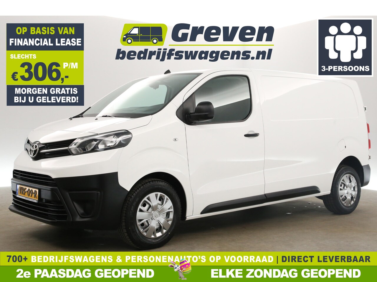 Toyota ProAce - 2.0 D-4D L1H1 145PK Airco Cruise Carplay 3 Persoons Elektrpakket Schuifdeur - AutoWereld.nl