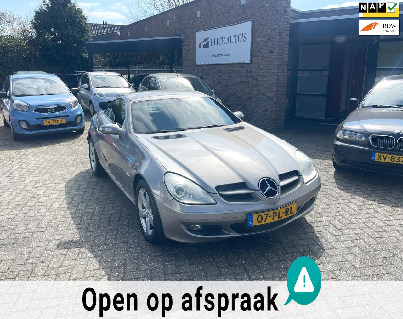 Mercedes-Benz SLK-klasse - /Mooie en goed onderhouden Mercedebs SLK/leer/airco/NAP/navi/nw apk!!! - AutoWereld.nl