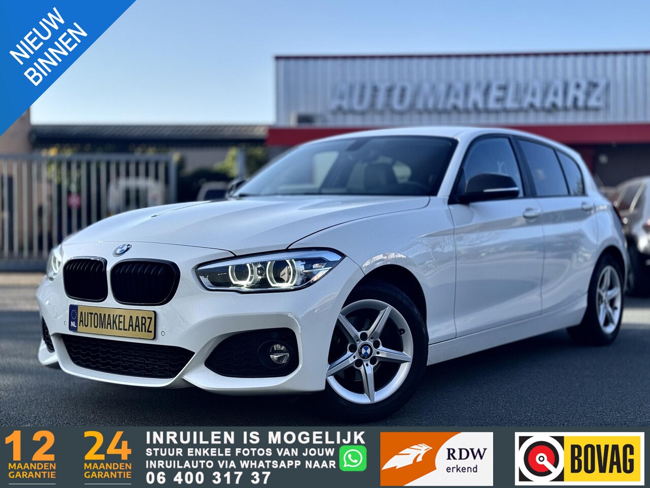BMW 1-serie - 118i M-SPORT LEDER SHADOW CLIMA CRUISE LED - AutoWereld.nl