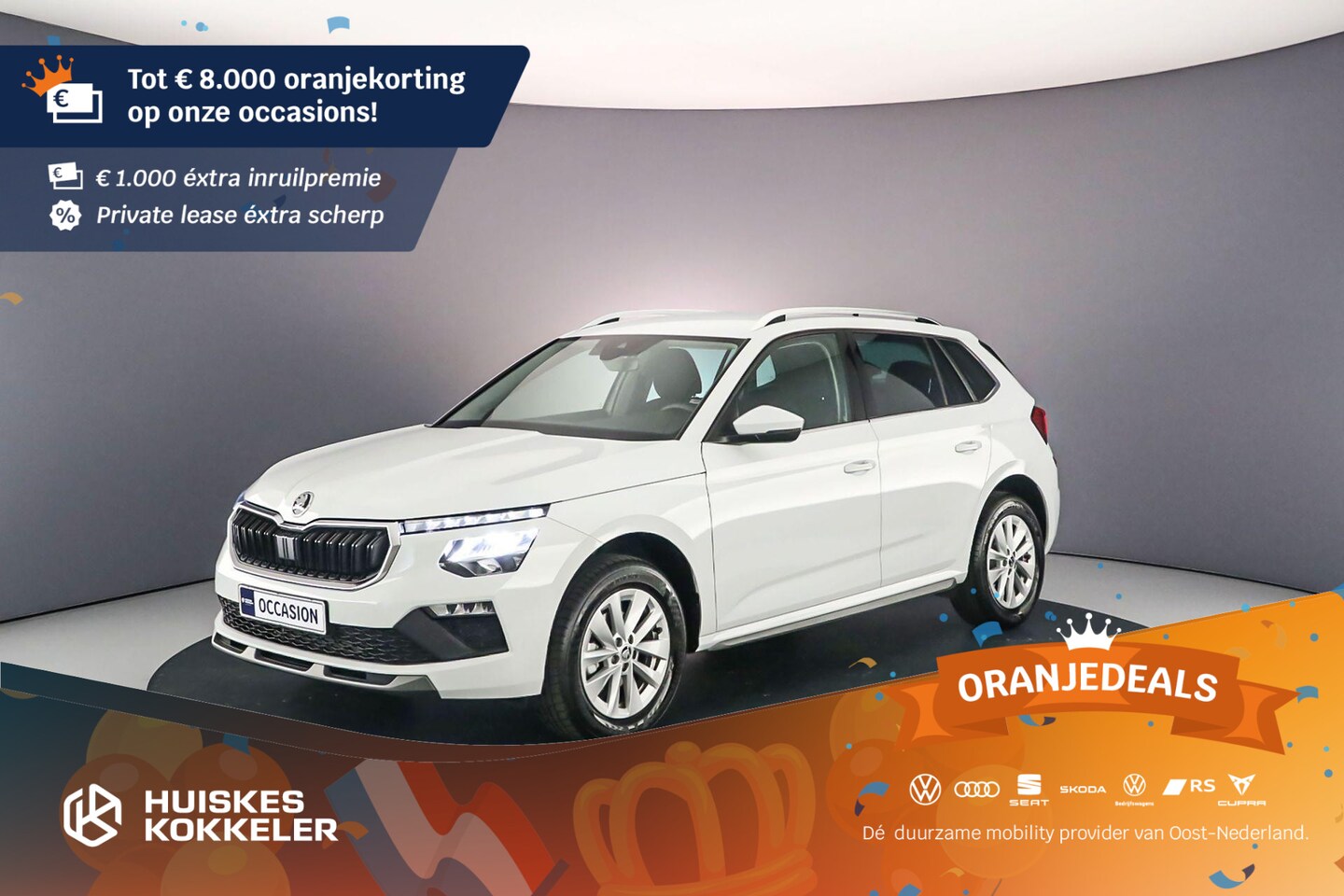 Skoda Kamiq - Selection 1.0 TSI 115pk DSG Automaat Cruise control, Parkeersensor achter, Airco, DAB, Rad - AutoWereld.nl