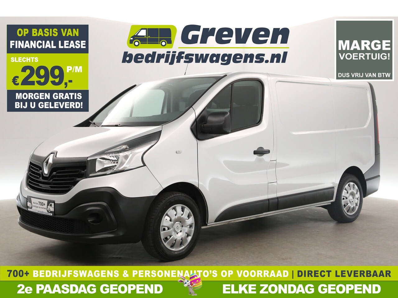 Renault Trafic - 1.6 dCi L1H1 Marge Airco Cruise Navigatie Parkeersensoren Elekrpakket - AutoWereld.nl