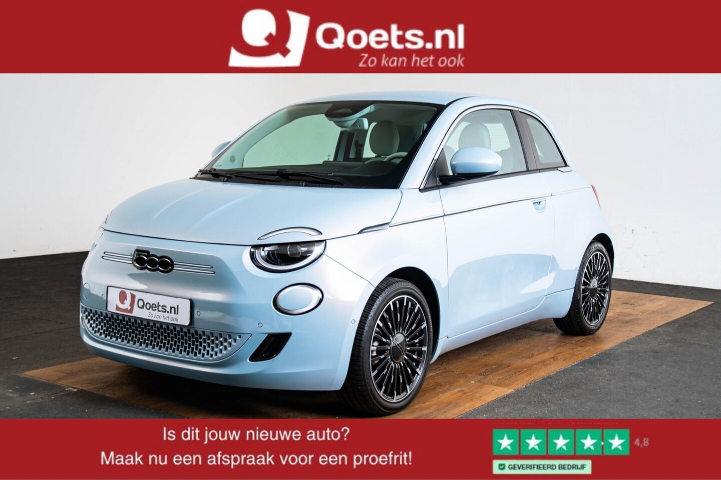 Fiat 500 - La Prima 42 kWh Stoelverwarming - Achteruitrijcamera - Binnenspiegel met Dimautomaat - Sto - AutoWereld.nl