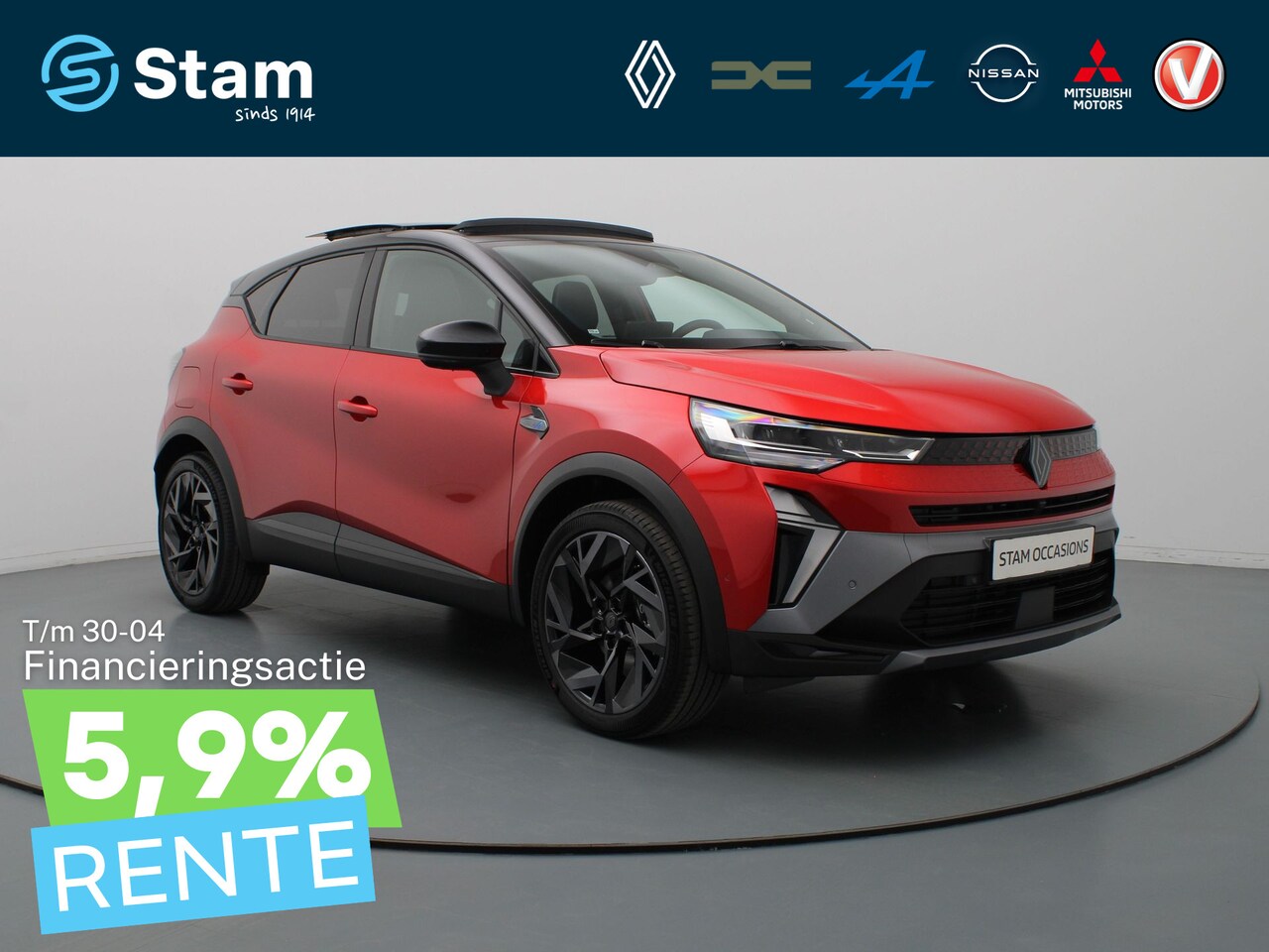 Renault Captur - 1.6 E-Tech full hybrid 145 esprit Alpine Panorama dak | Rondomzicht Camera | Navig - AutoWereld.nl