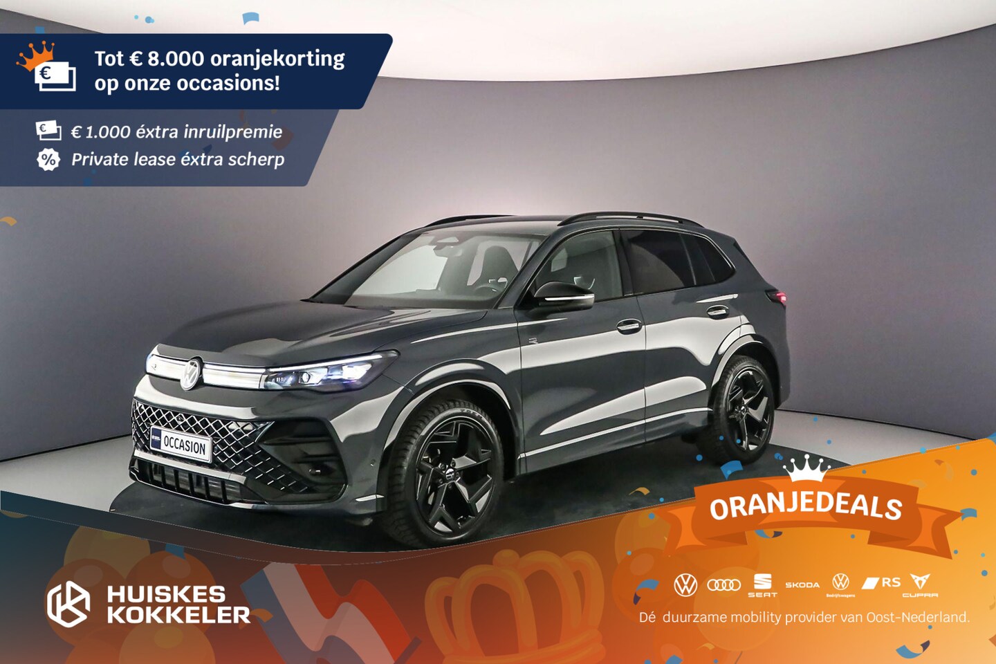 Volkswagen Tiguan - R-Line Edition 1.5 eTSI 150pk DSG Automaat Black Style, Adaptive cruise control, Elektrisc - AutoWereld.nl