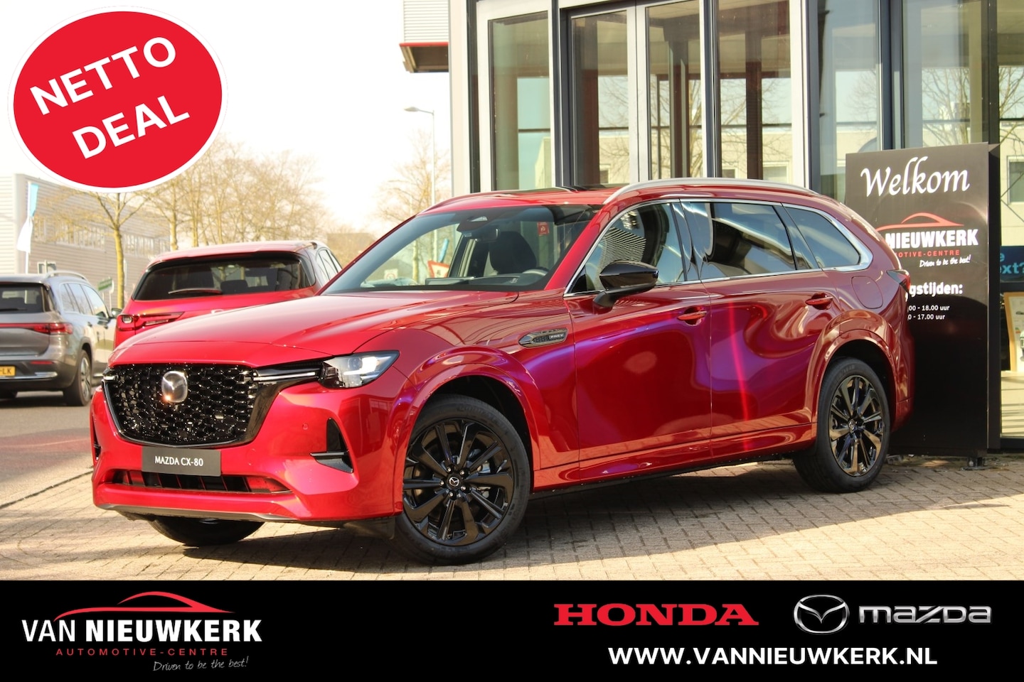 Mazda CX-80 - 2.5 e-Skyactiv PHEV 327pk AWD 8AT Homura Plus Captain Seat Pack - AutoWereld.nl