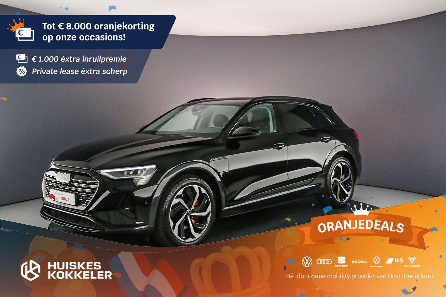 Audi Q8 e-tron - 55 quattro Advanced Edition 115 kWh | Tour Pack | Luchtvering | 21 inch | Optiek Zwart | A - AutoWereld.nl