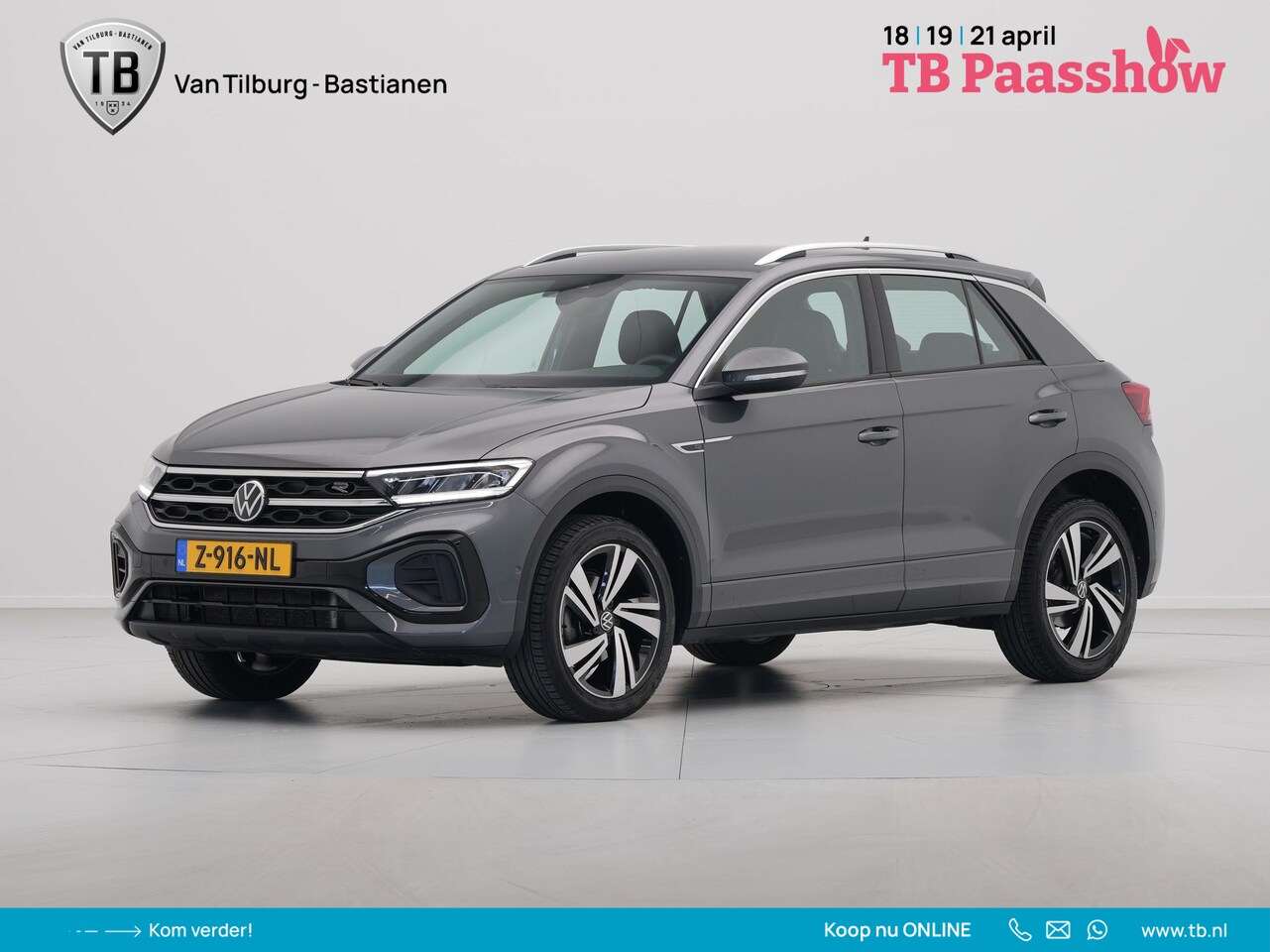 Volkswagen T-Roc - 1.5 TSI 150pk DSG R-Line Navi via App Clima Pdc Lm Velgen - AutoWereld.nl