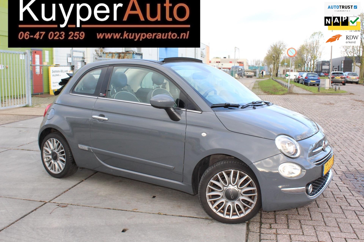 Fiat 500 C - 0.9 TwinAir Turbo Lounge cabrio 1 e eig navi clima cruise sensoren nap - AutoWereld.nl