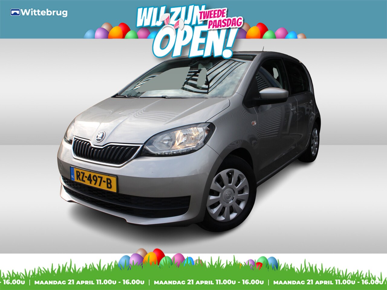 Skoda Citigo - 1.0 Greentech Ambition Plus Airco / Bluetooth / Cruise control Unieke, lage km stand - AutoWereld.nl