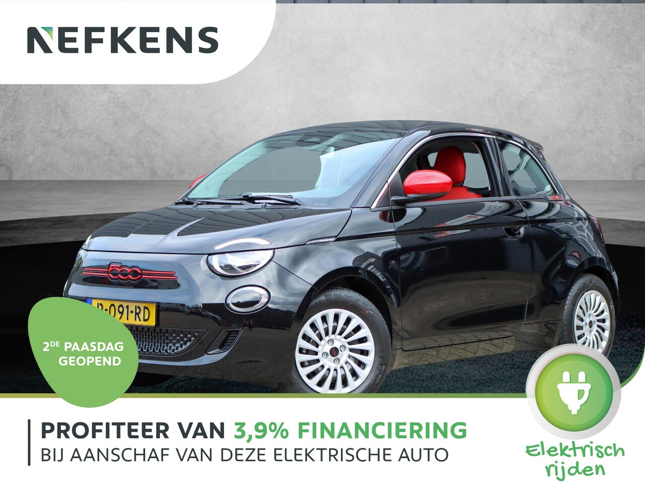 Fiat 500e - RED 42 kWh 3-fase (Direct rijden/Isofix/AppleCarPlay/Climate) - AutoWereld.nl