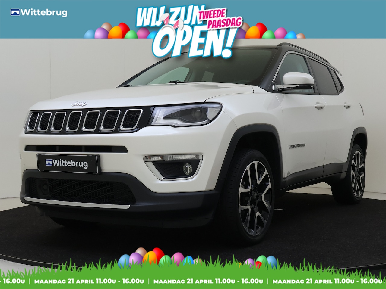Jeep Compass - 1.4 170PK Limited 4x4 | Lederenbekleding | Parkeerhulp | Navigatie | Climate control | - AutoWereld.nl