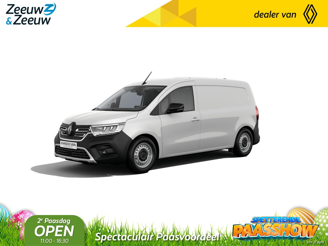 Renault Kangoo E-Tech - Extra L2 44 kWh nu met 10% Zeeuw & Zeeuw korting  | 0% actie financial lease | - AutoWereld.nl