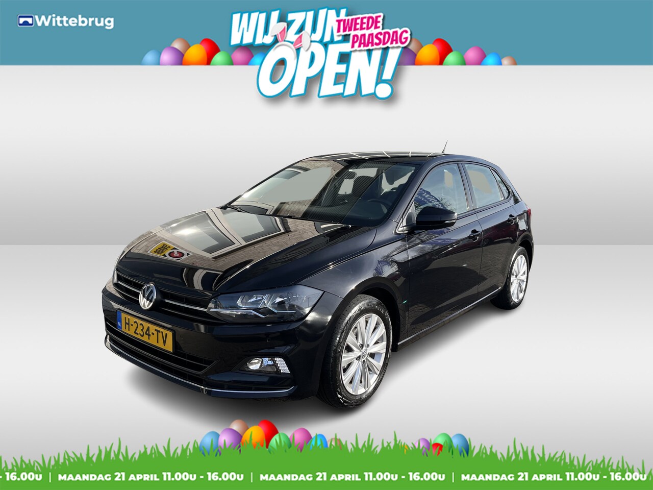 Volkswagen Polo - 1.0 TSI Highline / ADAPT. CRUISE/ PARK. SENSOREN/ NAVI/ APP-CONNECT/ DAB/ CLIMA/ 16"LMV - AutoWereld.nl