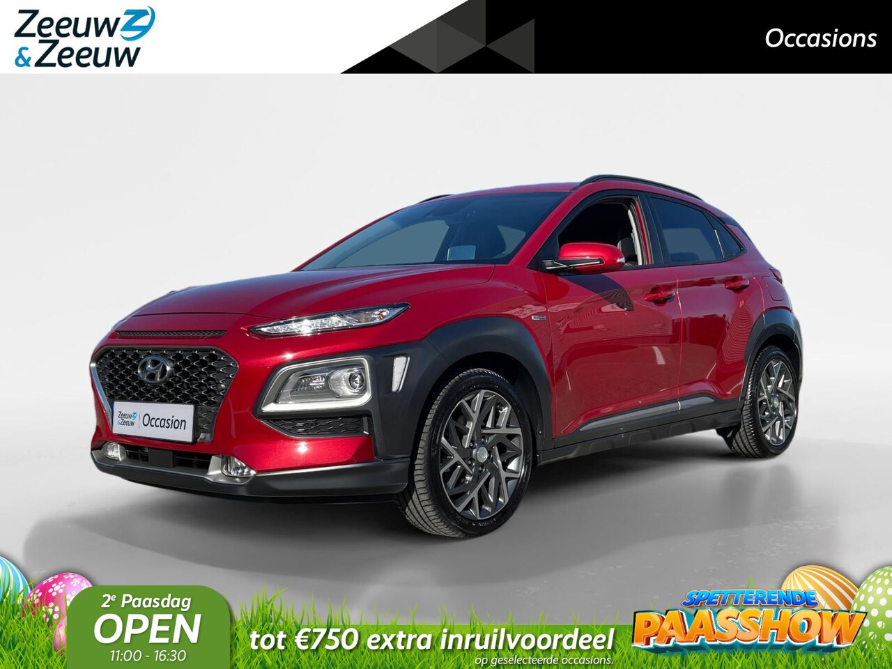 Hyundai Kona - 1.6 GDI HEV Premium | Full options! | Leder | Stoelverwarming | Stoelkoeling - AutoWereld.nl