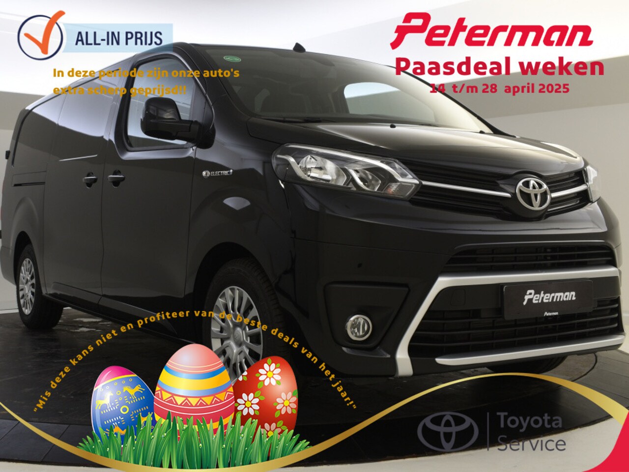 Toyota ProAce Electric Worker - Ext Range Professional | 2e schuifdeur | Achterdeuren - AutoWereld.nl