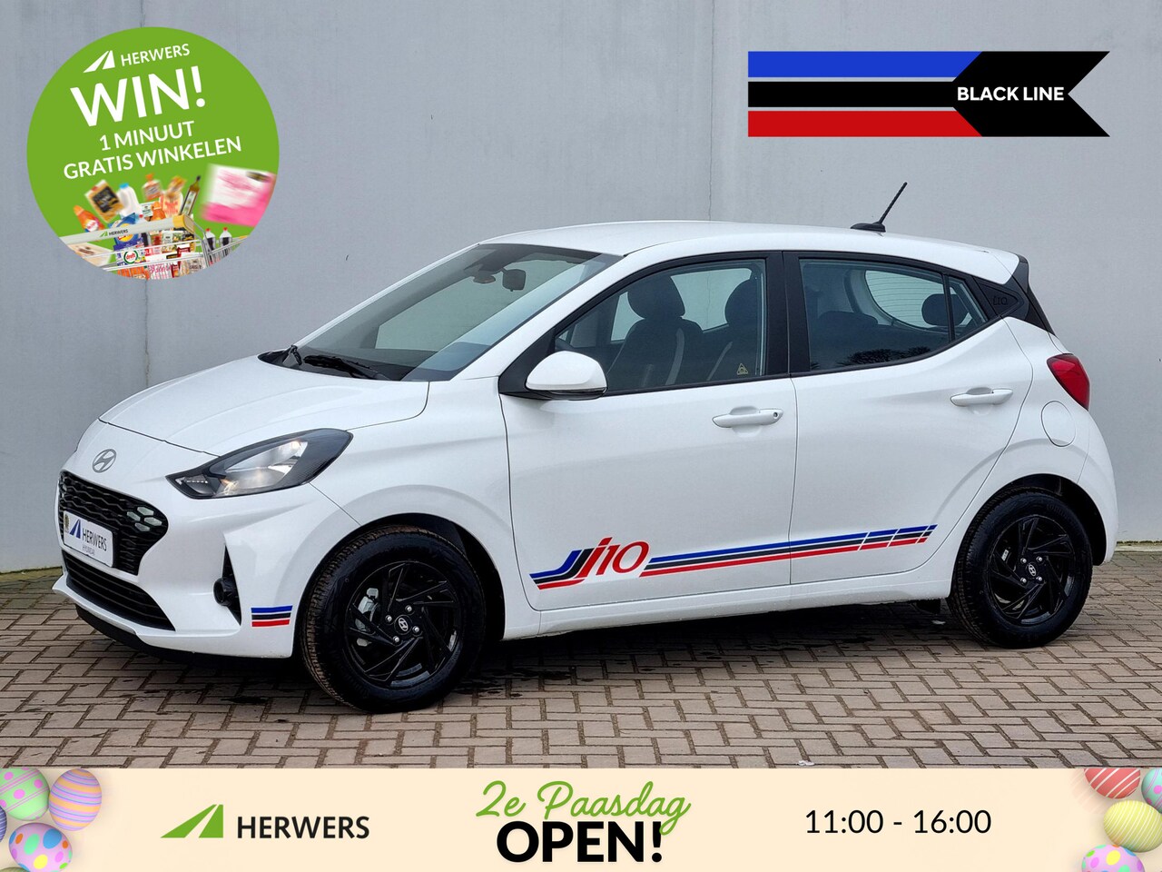 Hyundai i10 - 1.0 Black Line Smart / €2450,- Voordeel Op Nieuwprijs / Rijklaarprijs / Direct Leverbaar / - AutoWereld.nl