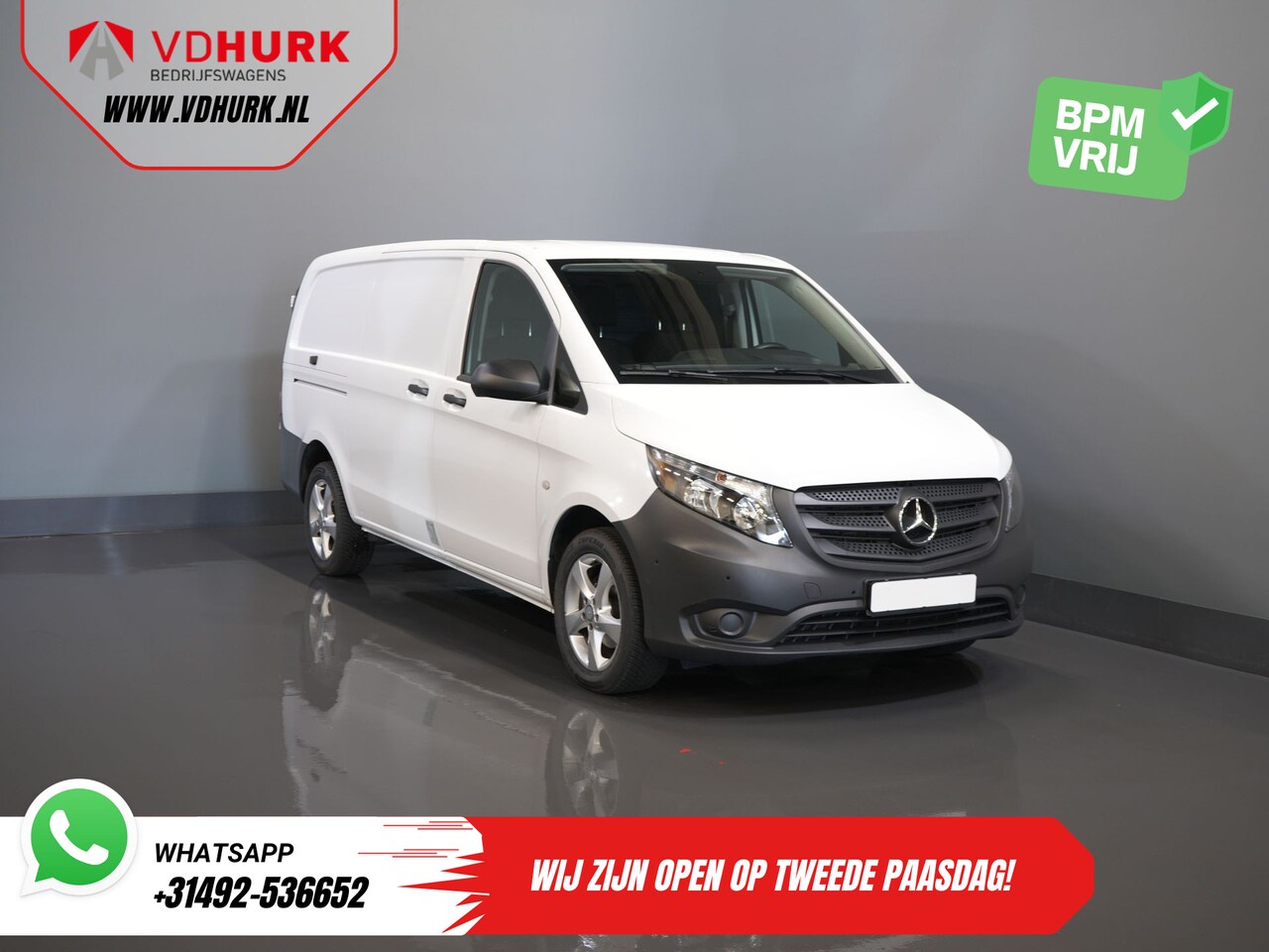 Mercedes-Benz Vito - 114 CDI L2 BPM VRIJ! 270gr. Deuren/ Stoelverw./ Navi/ Carplay/ PDC/ Cruise/ Airco - AutoWereld.nl