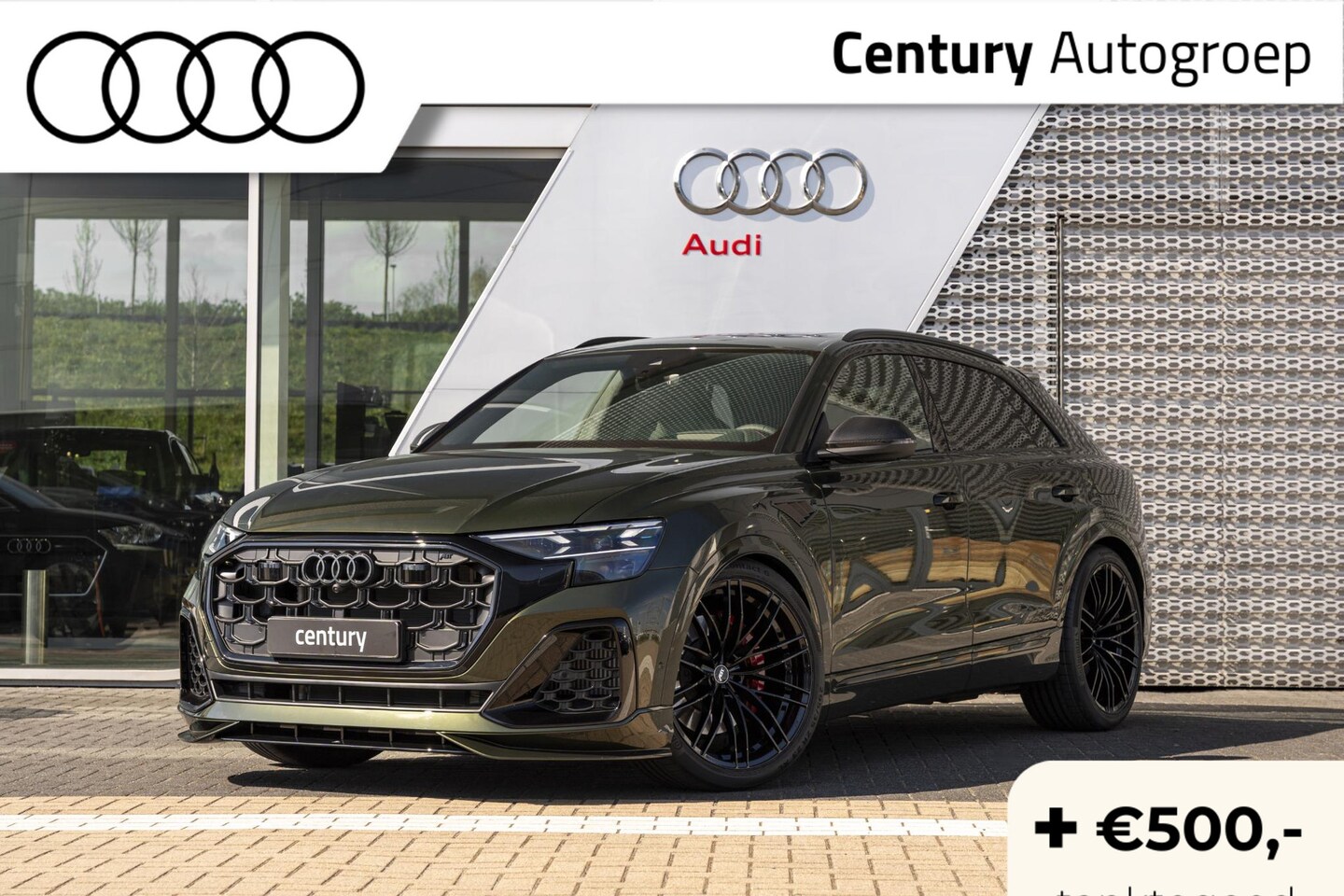 Audi Q8 - 60 TFSI e quattro Pro Line S Competition ABT | ALCANTARA HEMEL | Designo Olive Grun - AutoWereld.nl