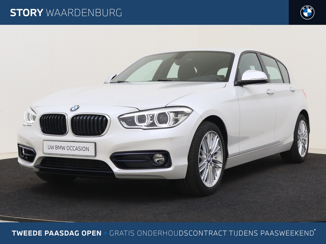BMW 1-serie - 118i Executive Sport Line Automaat / Sportstoelen / LED / Cruise Control / Leder - AutoWereld.nl