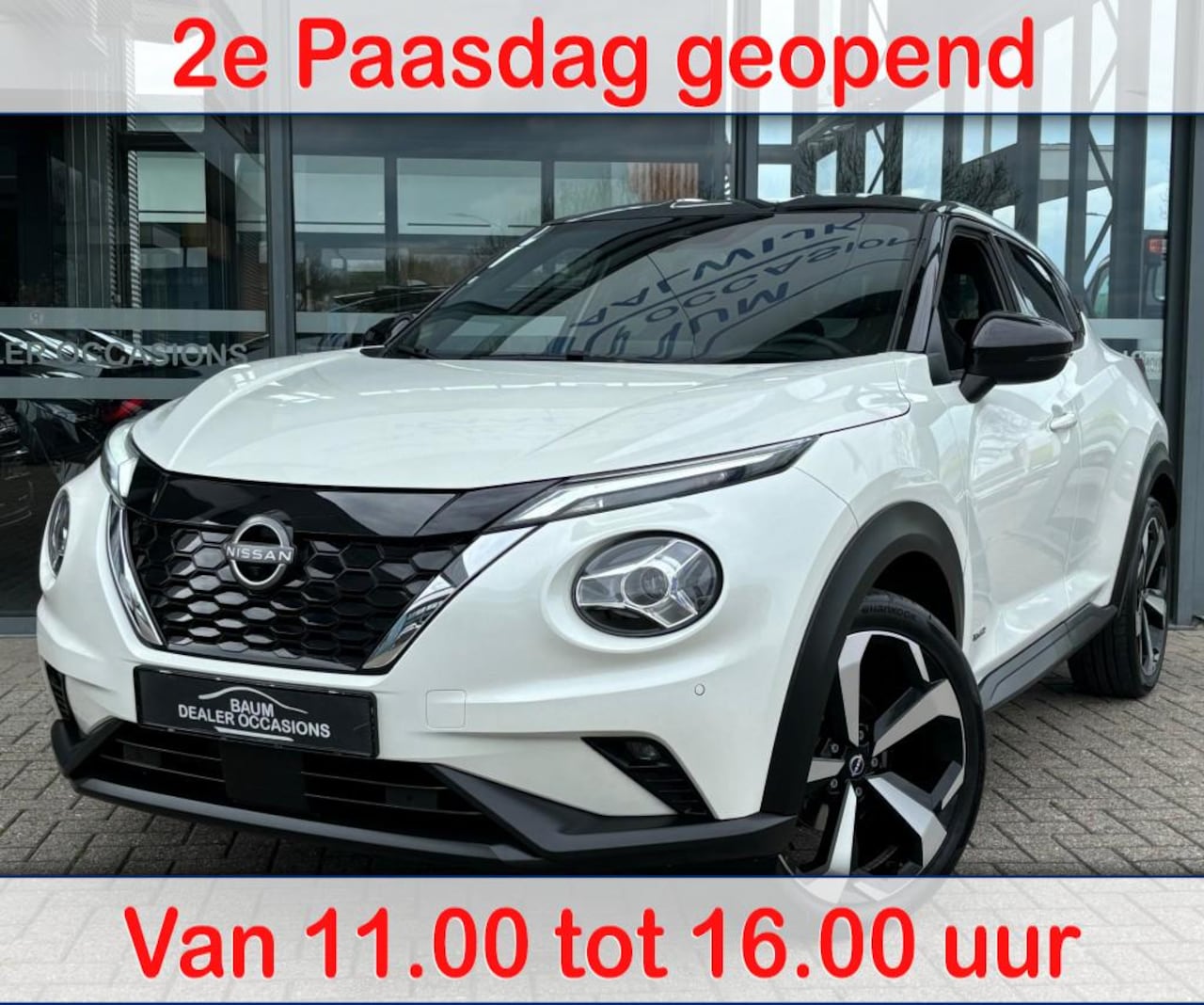 Nissan Juke - 1.6 HYBRIDE TEKNA AUTOMAAT LEDER LMV PDC-360GR CARPLAY - AutoWereld.nl