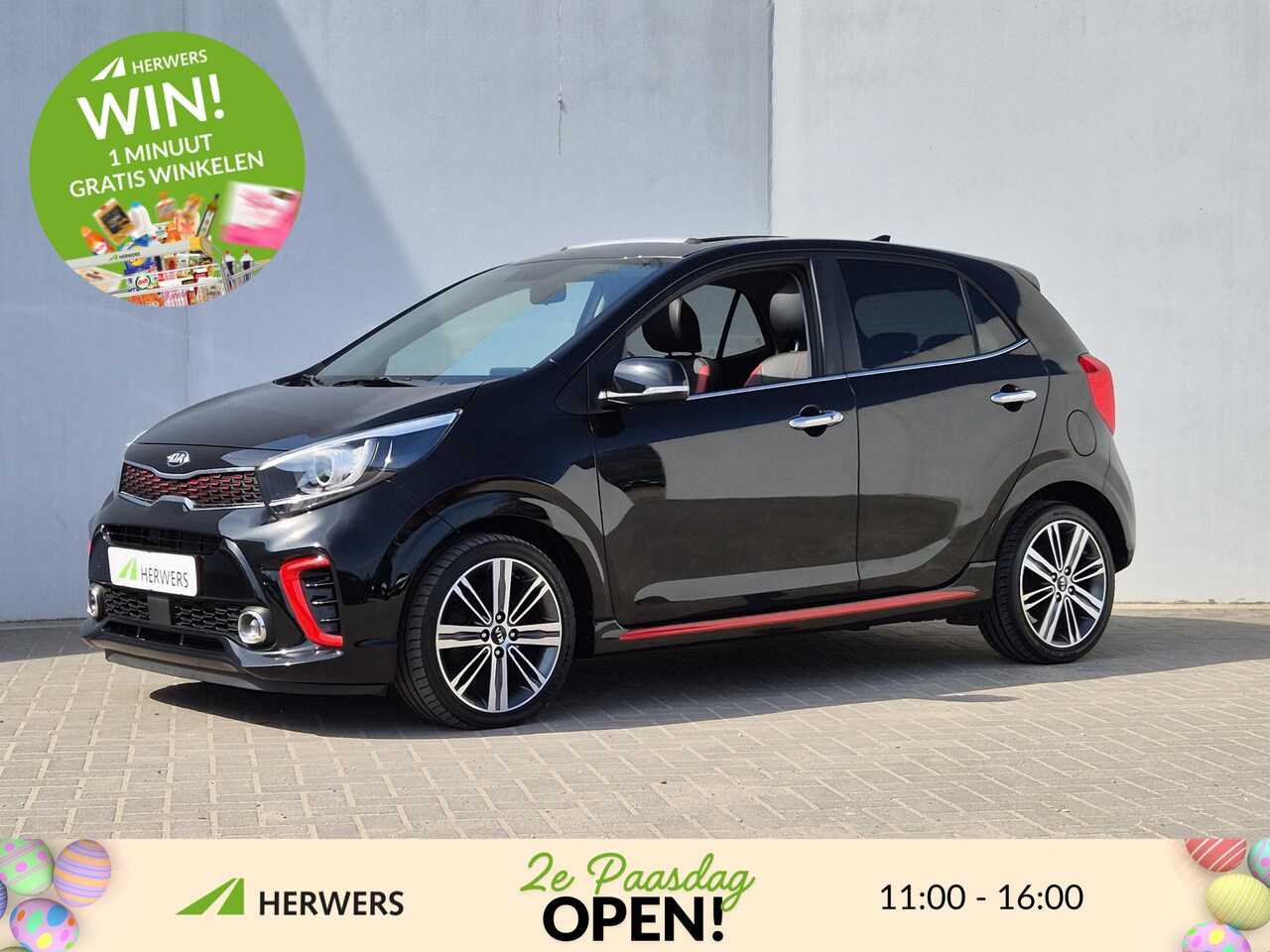 Kia Picanto - 1.0 T-GDI GT-Line / Glazen schuif- en kanteldak / Stuur-, en Stoelverwarming / Cruise cont - AutoWereld.nl