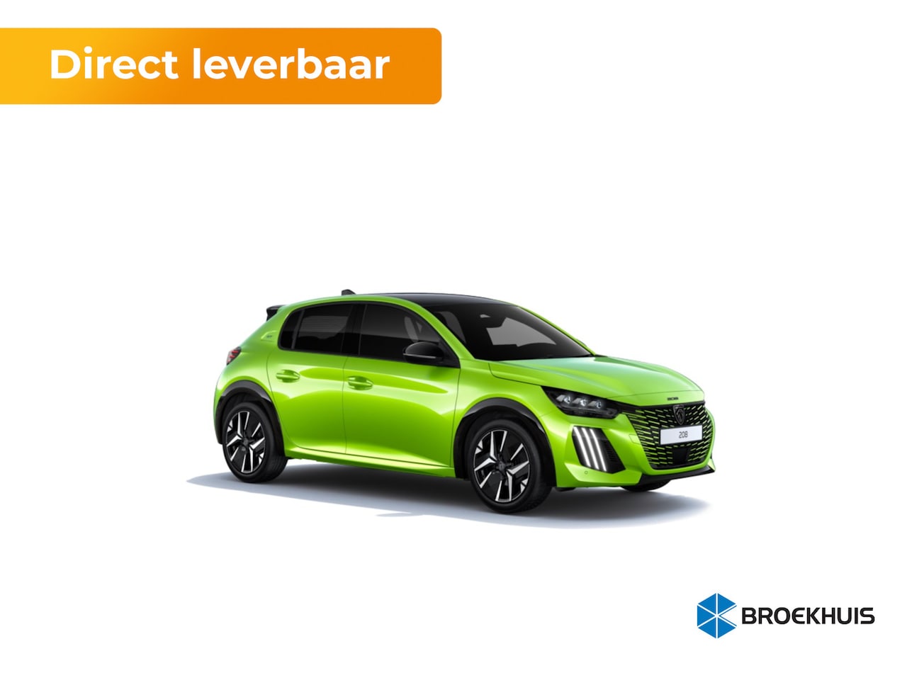 Peugeot 208 - 1.2 Hybrid 110 e-DCS6 GT | Armsteunen op de voorportieren bekleed met kunstleder met groen - AutoWereld.nl