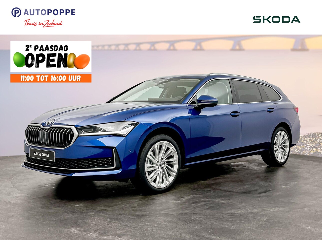 Skoda Superb Combi - 1.5 TSI MHEV First Edition Panoramadak - Trekhaak - HUD - 19" - AutoWereld.nl