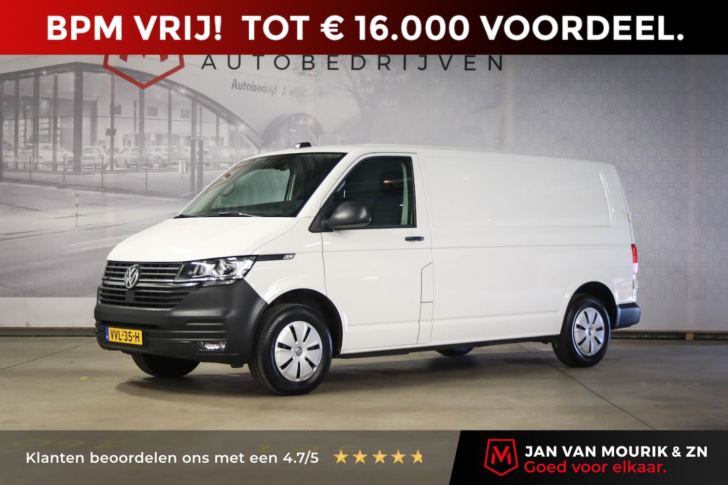 Volkswagen Transporter - 2.0 TDI L2H1 28 Comfortline EURO 6 | NAVI PACK | AIRCO | CRUISE | DAB | APPLE | PDC | TREK - AutoWereld.nl