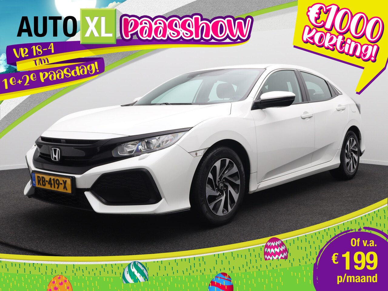 Honda Civic - 1.0 i-VTEC Aut. Business Adap. Cruise Navi Stoelverwarming - AutoWereld.nl
