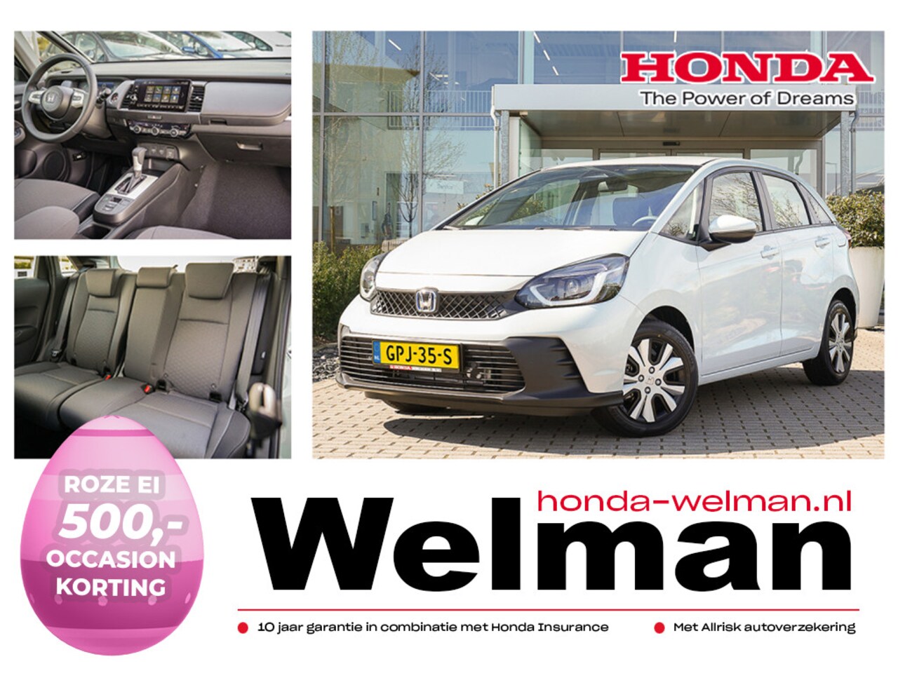 Honda Jazz - 1.5i e:HEV ELEGANCE - DEMO - NAVIGATIE - CAMERA - FULL HYBRID - AutoWereld.nl
