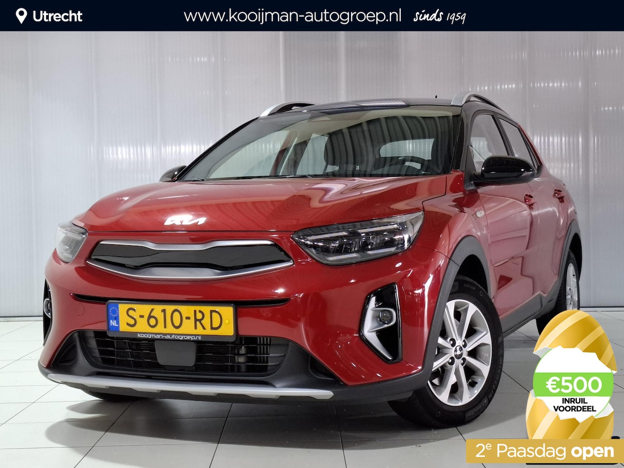 Kia Stonic - 1.0 T-GDi MHEV DynamicLine 1.0 T-GDi MHEV DynamicLine ,1e eigenaar, NL auto, Two-tone uitvoering met zwart dak, Airco - AutoWereld.nl