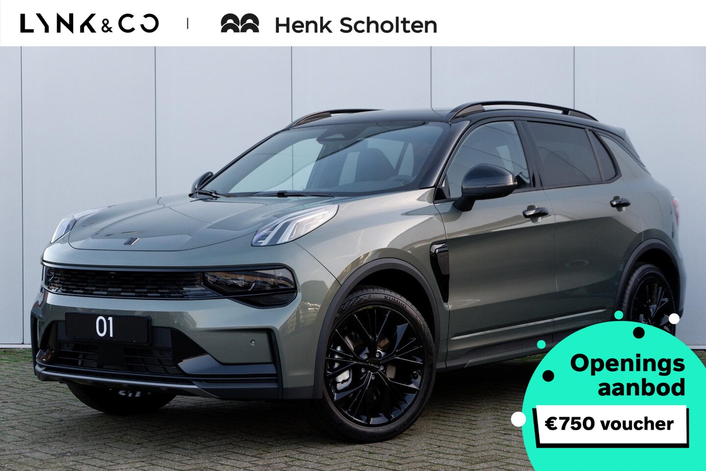 Lynk & Co 01 - MY25 276PK More, Mineral Green, UIT VOORRAAD LEVERBAAR, Harman Kardon, 360 Graden camera, - AutoWereld.nl