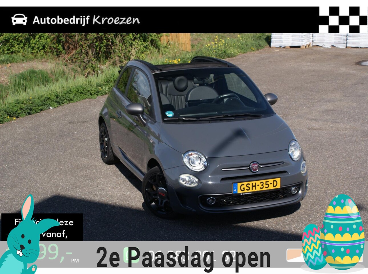Fiat 500 - 0.9 TwinAir Turbo Sport Cabriolet | Leder | Cruise Control | Airco | - AutoWereld.nl