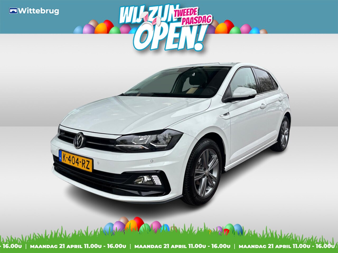 Volkswagen Polo - 1.0 TSI Highline Business R. Line Ext./ highl./ Clima/ Navi/ Do glas/ Parkeersensoren/ 16 - AutoWereld.nl