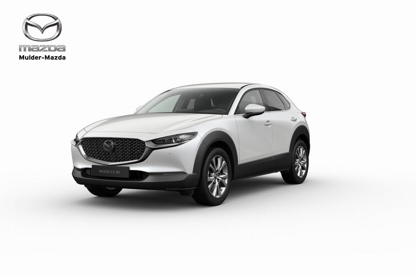 Mazda CX-30 - e-Skyactiv G 140 6AT Takumi Black Comfort Pack | 18-inch lichtmetalen velgen, Silver | 360 - AutoWereld.nl