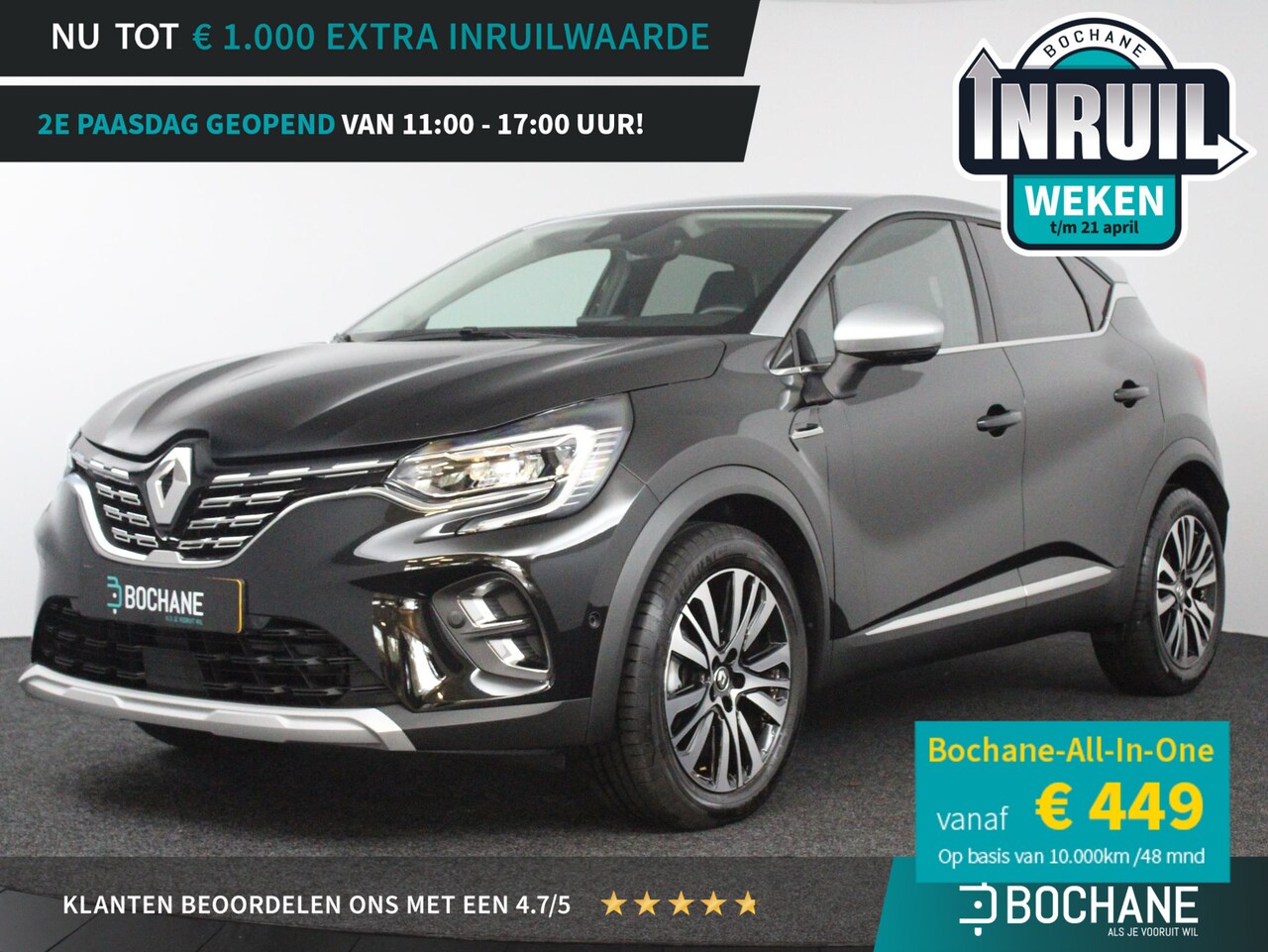 Renault Captur - 1.3 Mild Hybrid 160 EDC Iconic | 360° Camera | BOSE Audio | Leder | - AutoWereld.nl