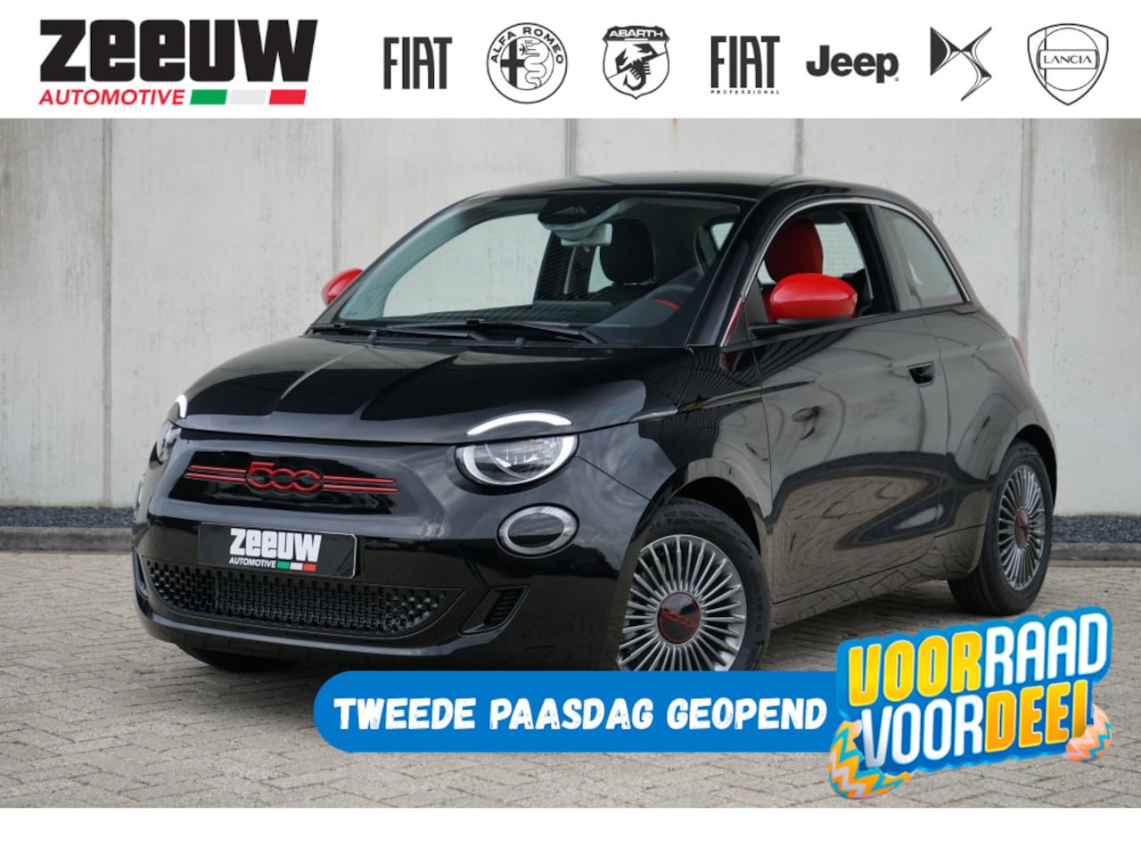 Fiat 500e - Red by Red | 16" | Carplay | Clima - AutoWereld.nl