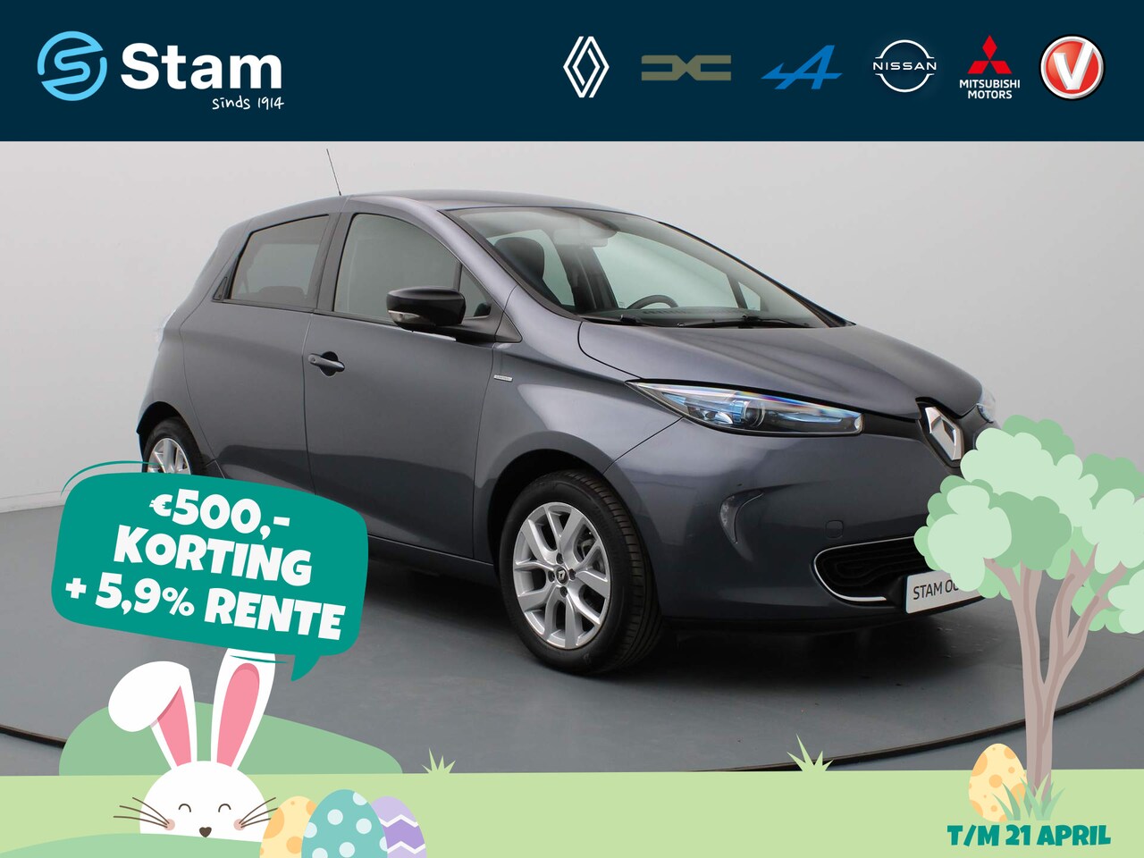 Renault Zoe - R110 Limited 41 kWh HUURBATTERIJ Climate Control | Navig | 16" lm velgen - AutoWereld.nl