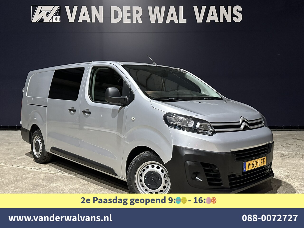 Citroën Jumpy - 2.0 BlueHDI **MARGE, GEEN BTW** 123pk L3H1 Dubbele cabine Euro6 Airco | 2500kg Trekhaak Cr - AutoWereld.nl