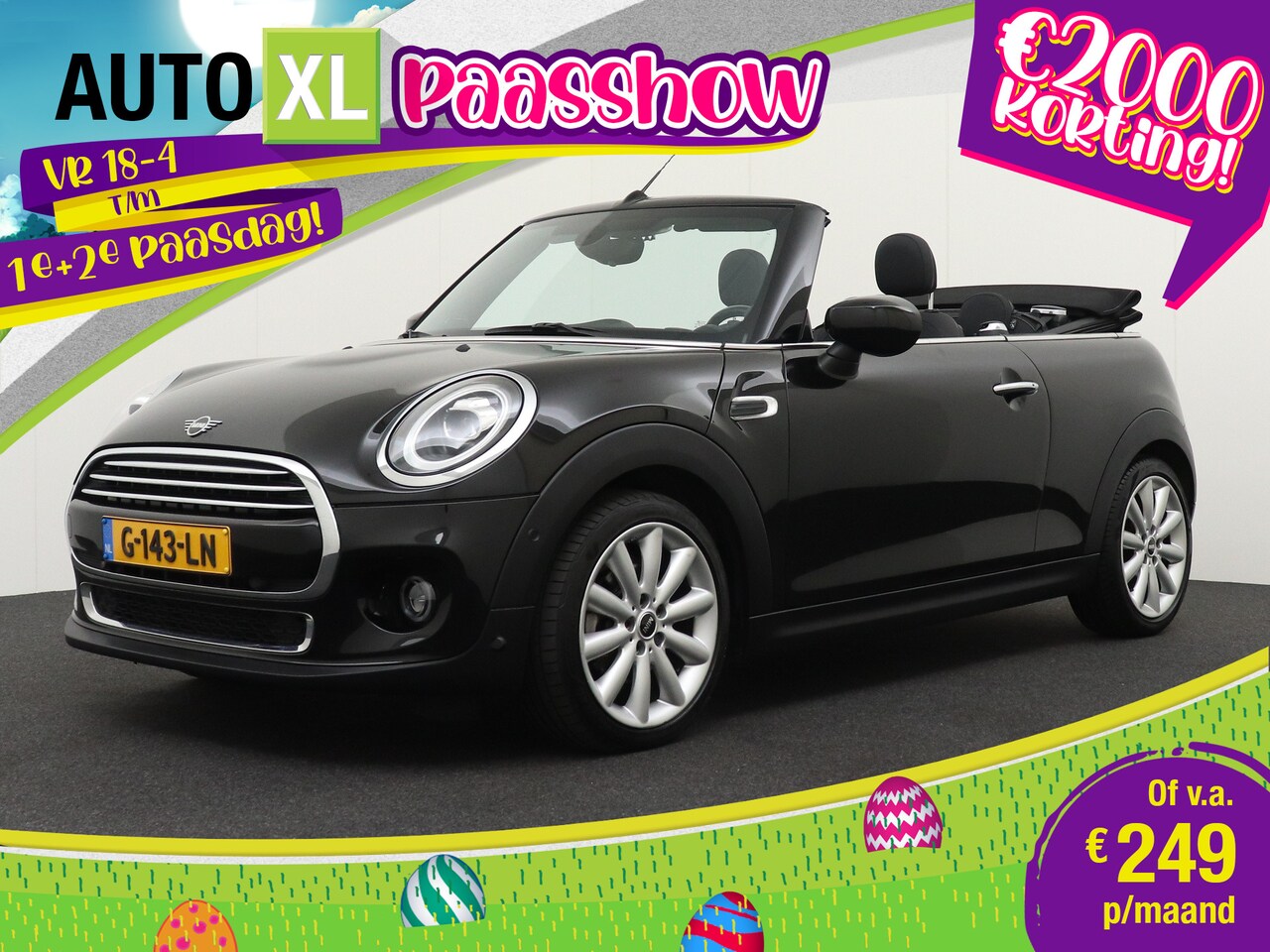 MINI Cabrio - Mini 1.5 136 PK Aut. Cooper Harman/Kardon Union-Jack Navi+ - AutoWereld.nl