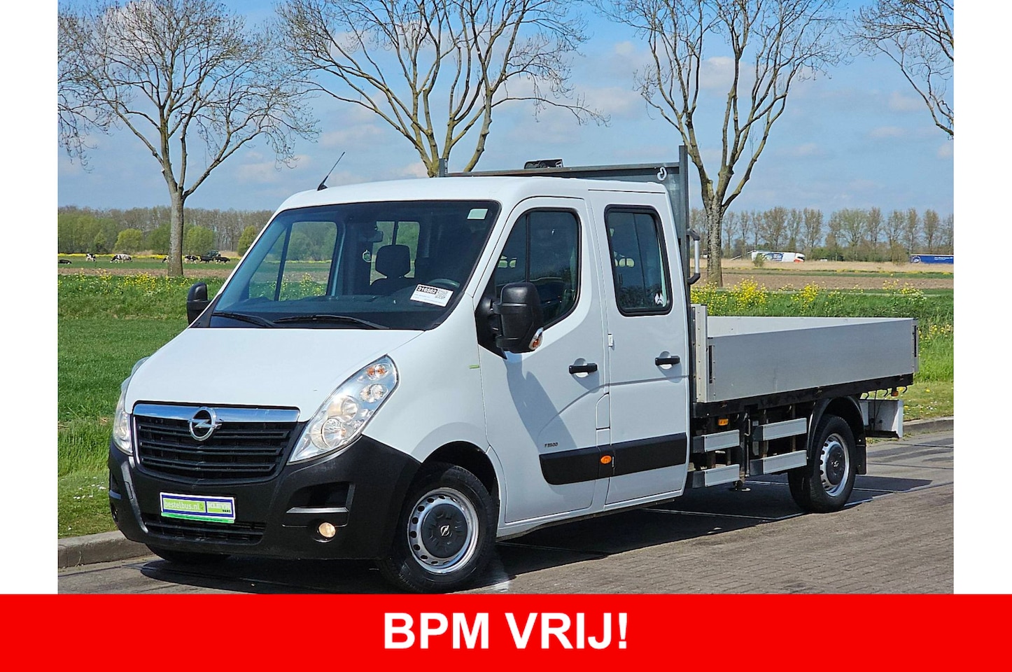 Opel Movano - 2.3 CDTI L3 DC open laadbak, HIAB 029 KRAAN, airco, navi, NAP! - AutoWereld.nl