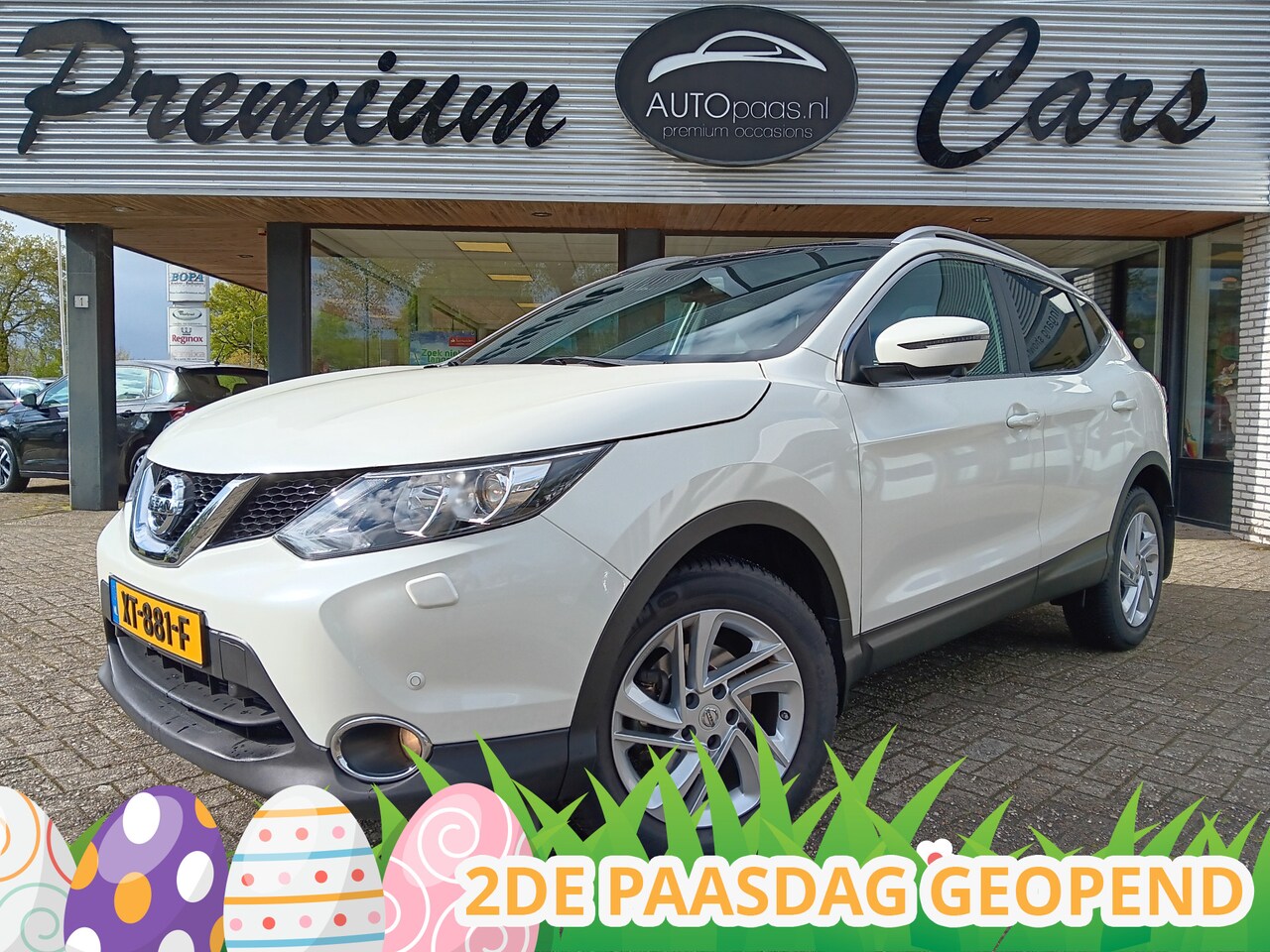 Nissan Qashqai - 1.2 116PK Automaat Tekna 17".Alle opties|Parelmoerwit|Nieuwstaat! - AutoWereld.nl
