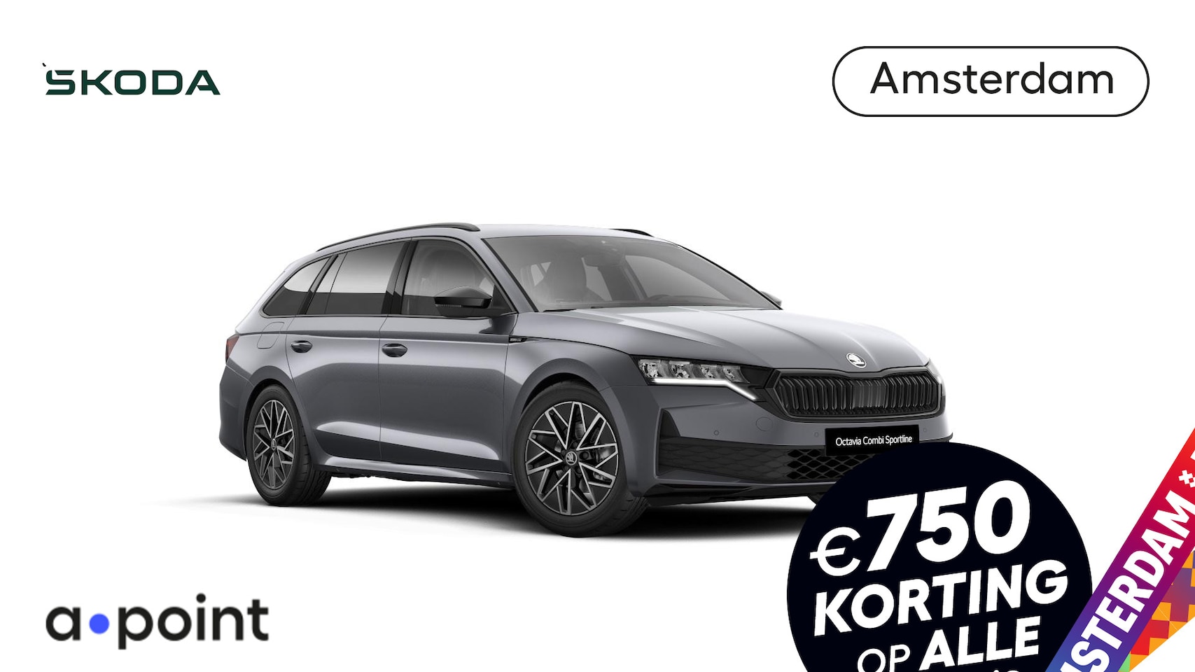Skoda Octavia Combi - Sportline Business m-HEV 1.5 TSI 150 pk 7 versn. DSG | Navigatie | Travel assist | Side as - AutoWereld.nl